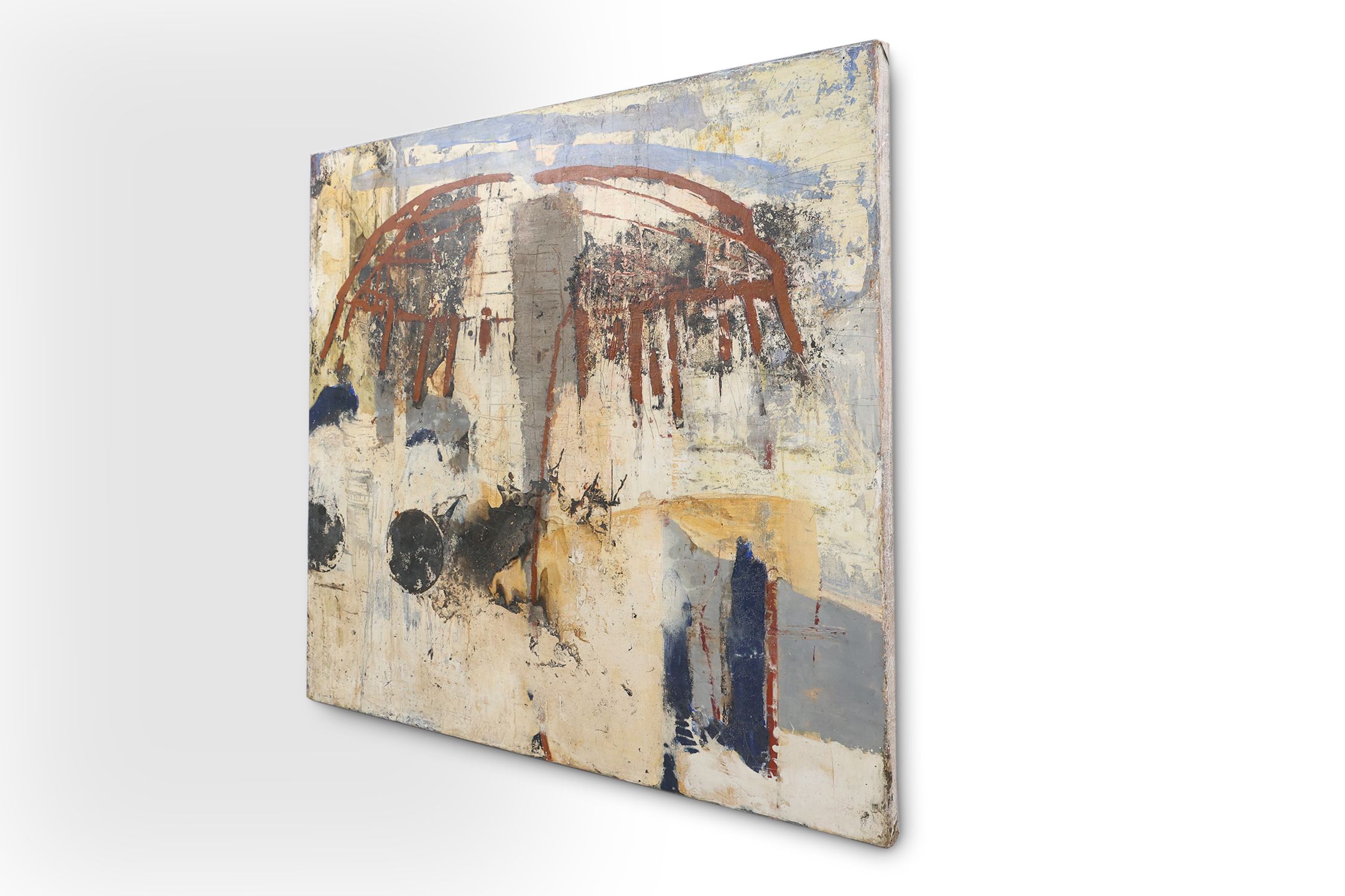 Set of 2 abstract paintings titled “Fyrhat” by the Belgian Artist Nico de Guchtenaerethumbnail